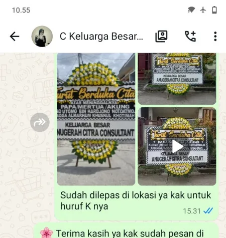 Pengiriman Papan Bunga Duka Kampung Rawa